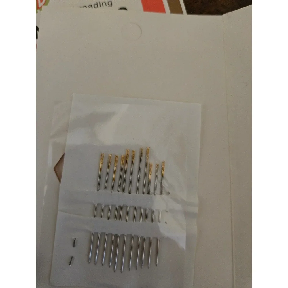 3 Packs AB No. 304 Self-Threading Hand Sewing Needles 12 Assorted Gold Eye Steel